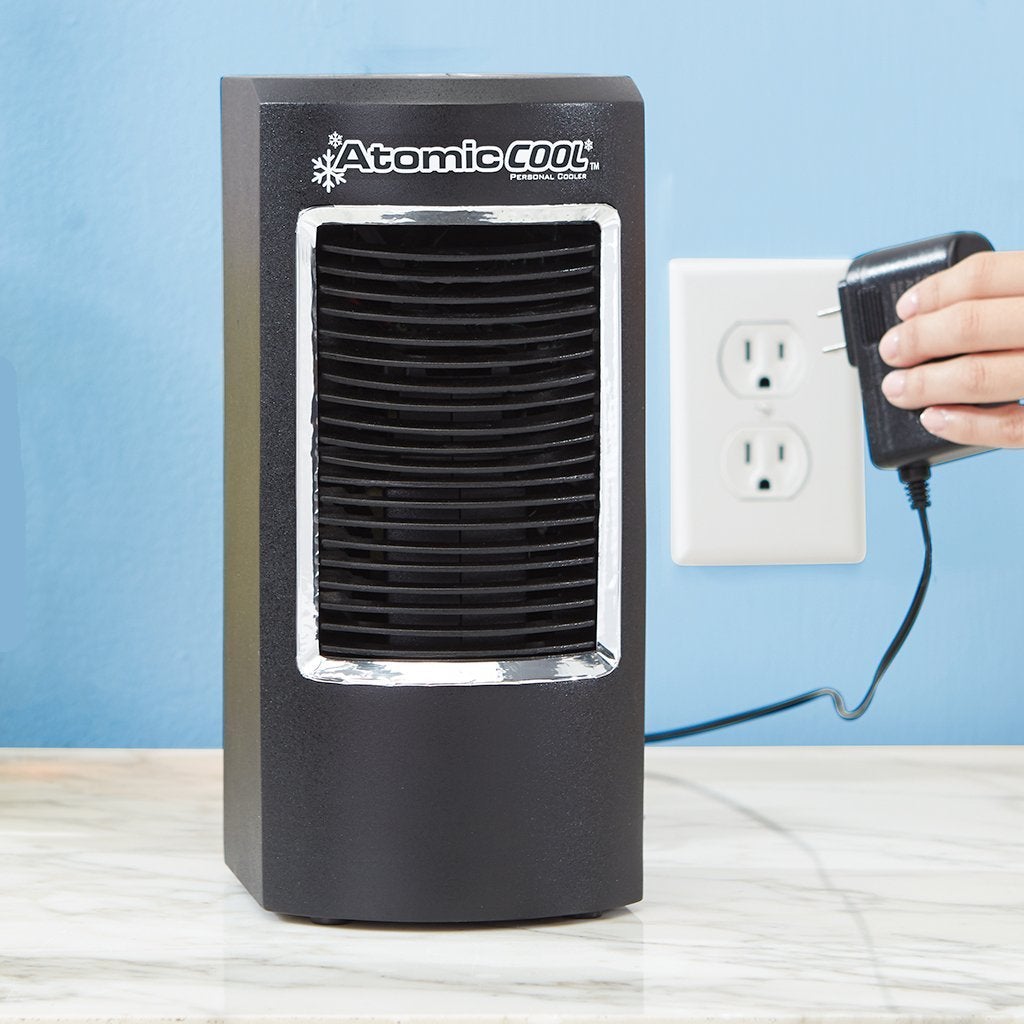 Atomic Cool Portable Personal Cooling System product image being plugged in