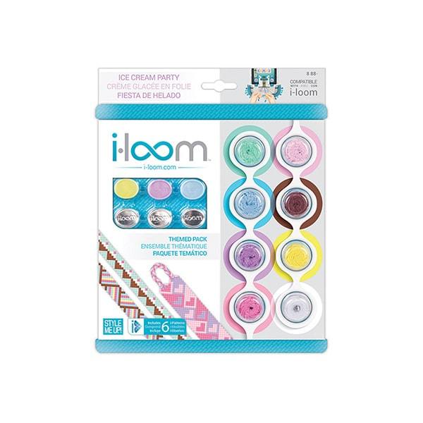 I-Loom packaging for Ice Cream Party color set isolated on white background.