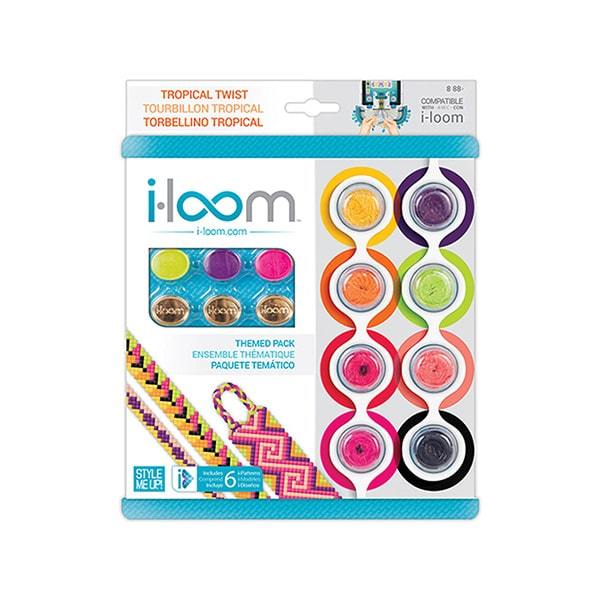 I-Loom packaging for Tropical Twist color set isolated on white background.