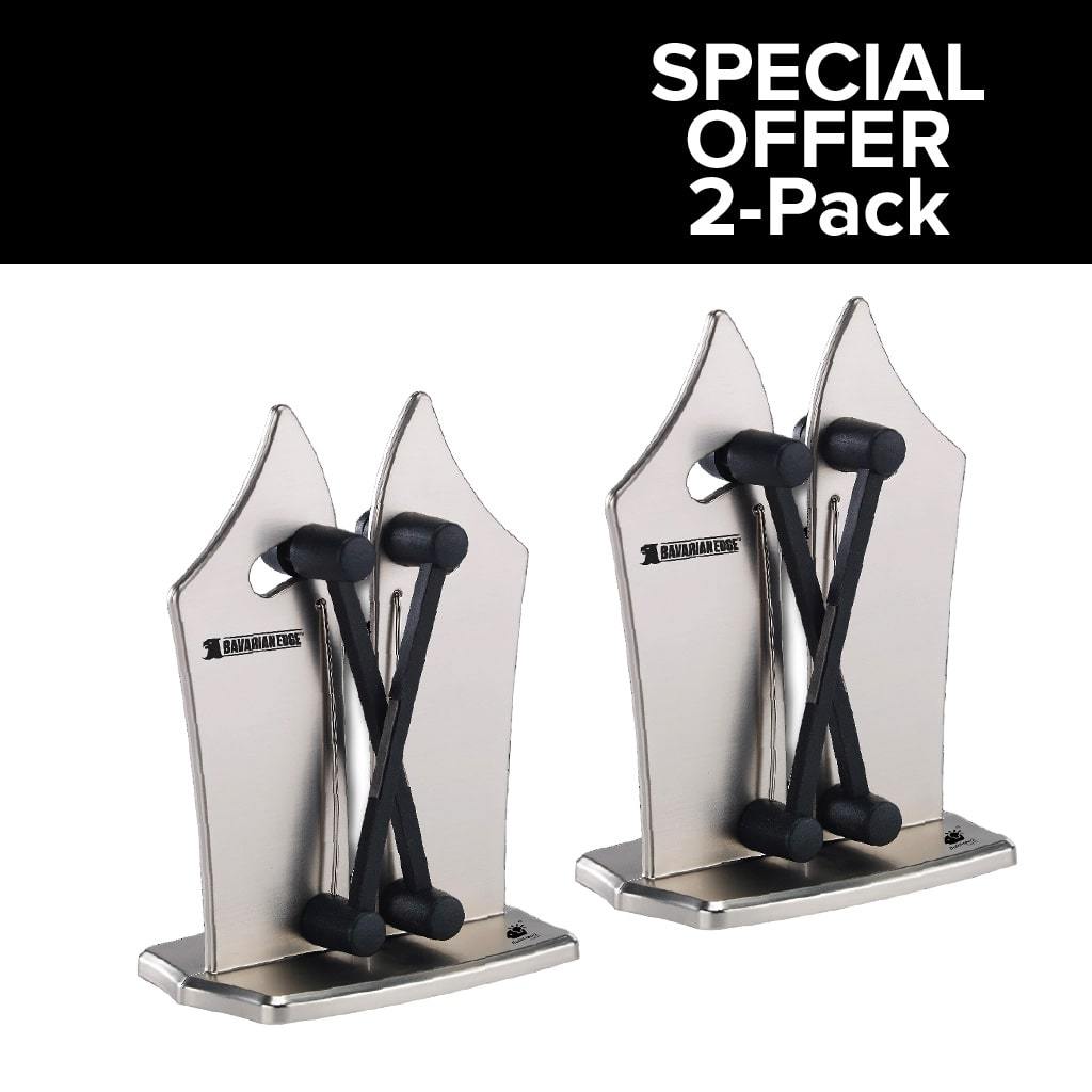 2 Bavarian Edge Knife Sharpeners. Text says "Special Offer 2 Pack"