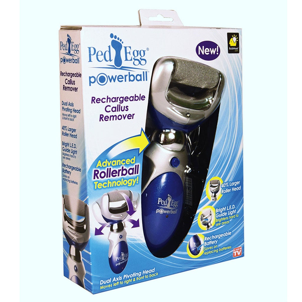 PedEgg Power Cordless Motorized Callus Remover w/ Bright LED Light As Seen  On TV, Quickly Removes Calluses