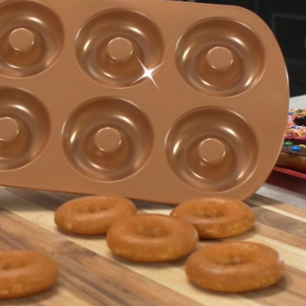 Red Copper Donut Pan