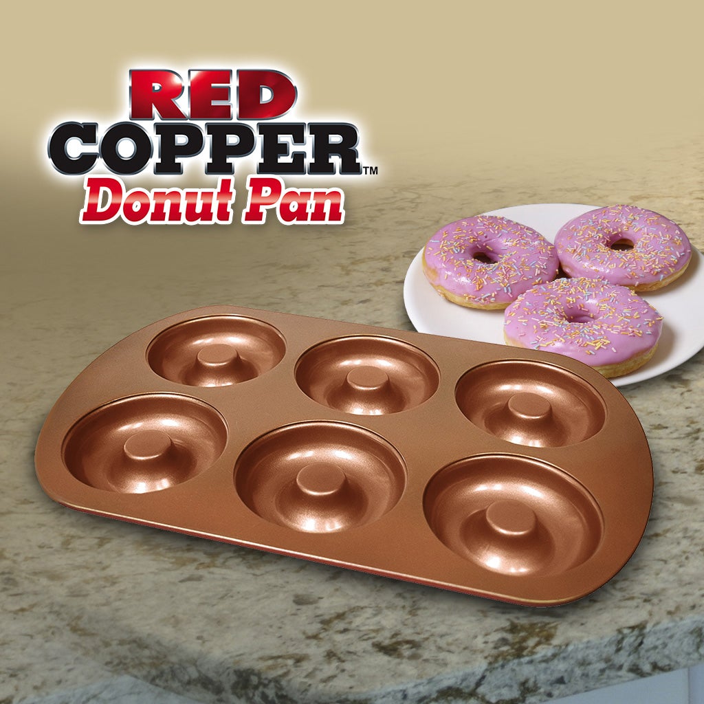 Red Copper Donut Pan
