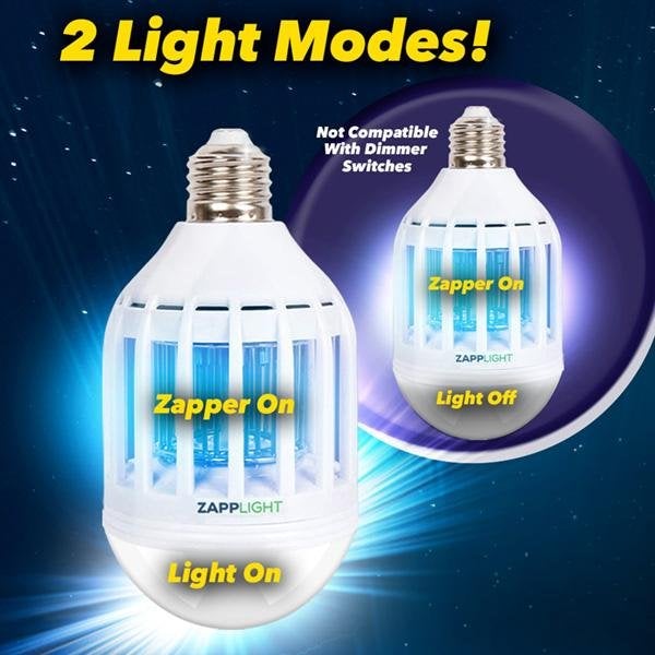 ZappLight Bug Zapper and LED Light | BulbHead – International Edge ...