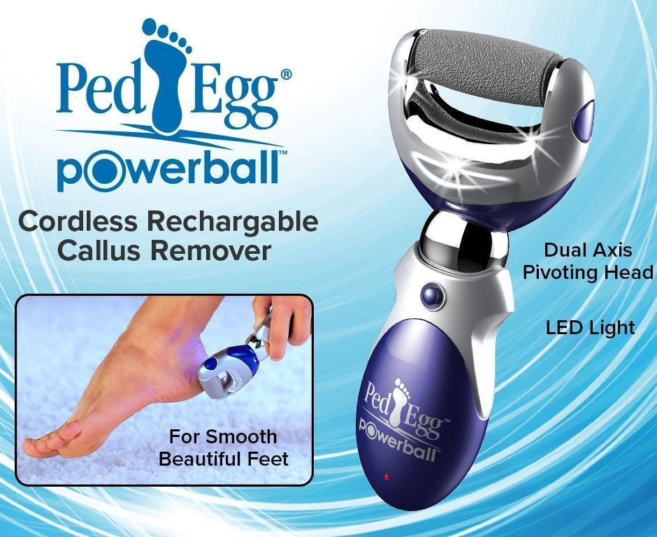 New Ped Egg Cordless Electric Callus Remover AS SEEN ON TV Bonus Smoothing  Head