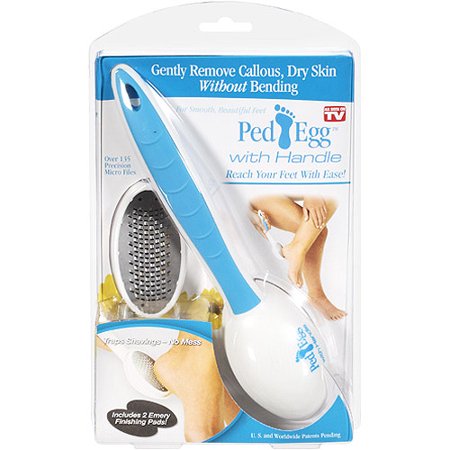 Telebrands PedEgg Reach Professional Foot File with Handle